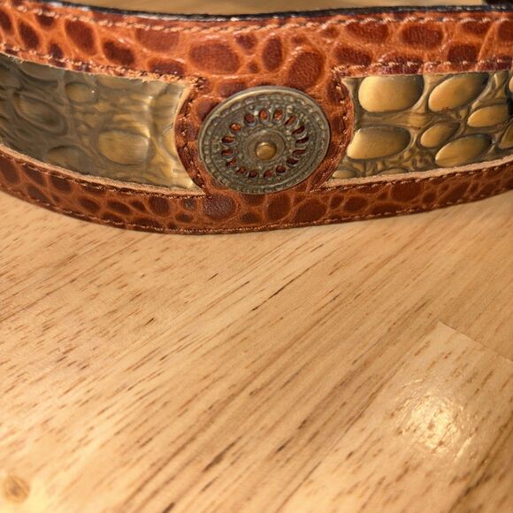 Vintage Aignon Spain Wide Leather Belt Medallions Boho Western Belt Size Large main image 7